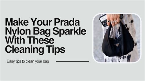 how to clean my prada nylon bag|Prada handbag cleaning.